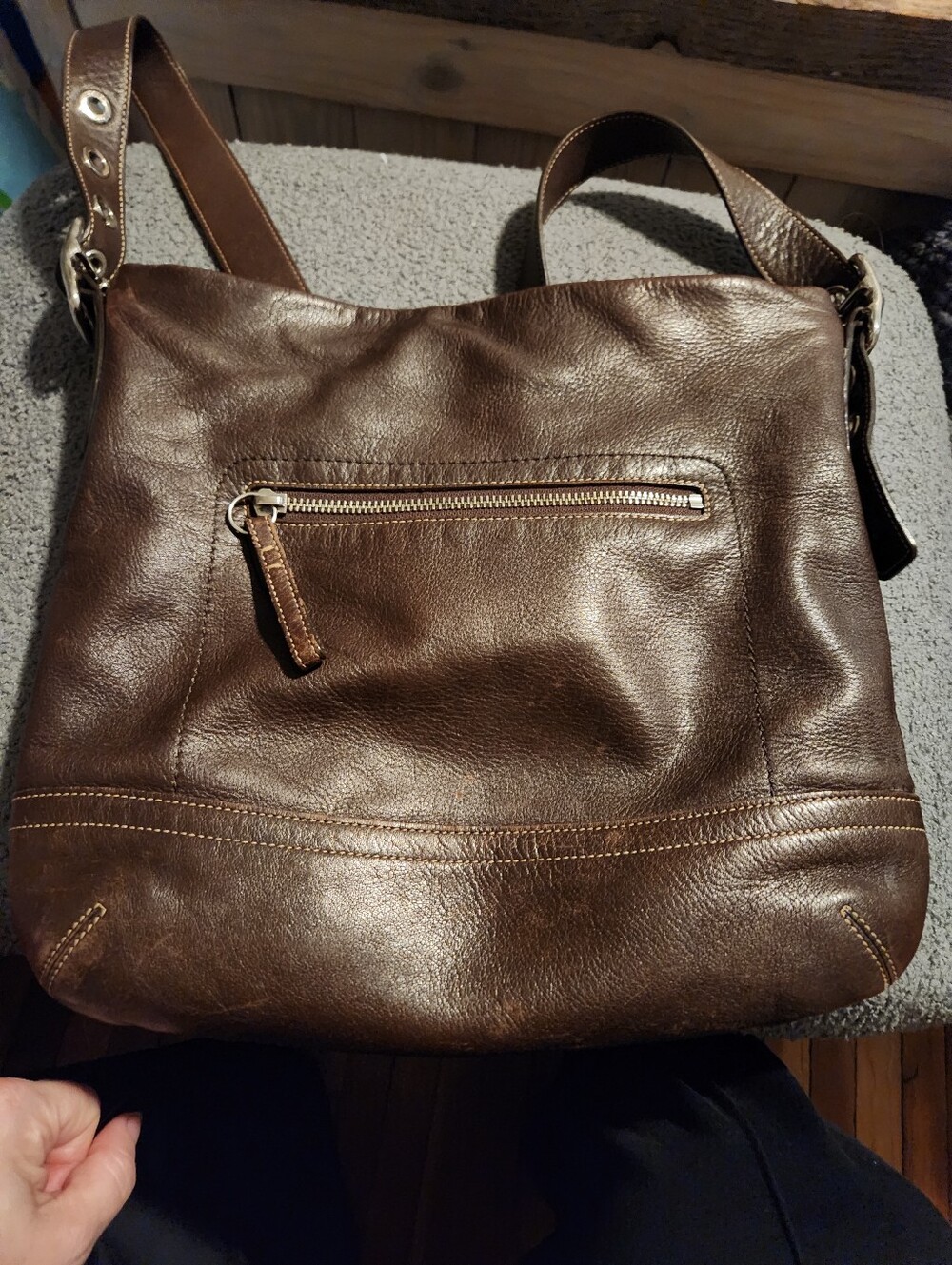 Vintage Coach G06S-1414 Mahogany Brown Leather Hobo Shoulder Bag Y2K Legacy